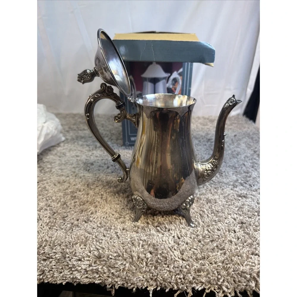 WM. Rogers & Son Silverplate Coffee Pot Post-1940 with Original Box